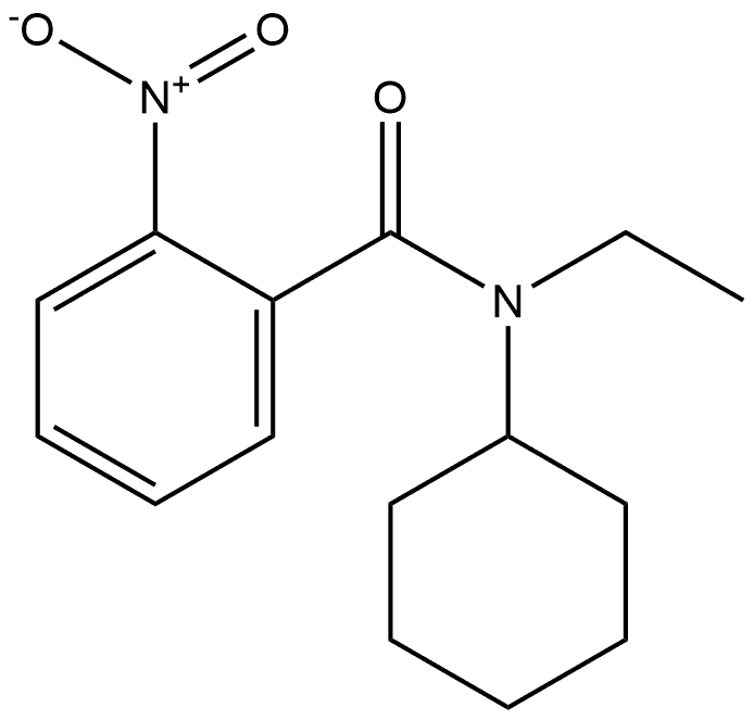 N-cyclohexyl-N-ethyl-2-nitrobenzamide 化学構造式