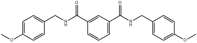 1-N,3-N-bis[(4-methoxyphenyl)methyl]benzene-1,3-dicarboxamide,349396-68-5,结构式