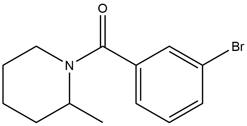 (3-Bromophenyl)(2-methyl-1-piperidinyl)methanone Structure