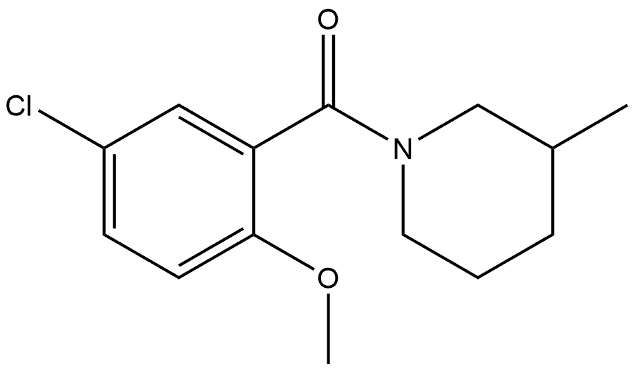 (5-Chloro-2-methoxyphenyl)(3-methyl-1-piperidinyl)methanone Structure