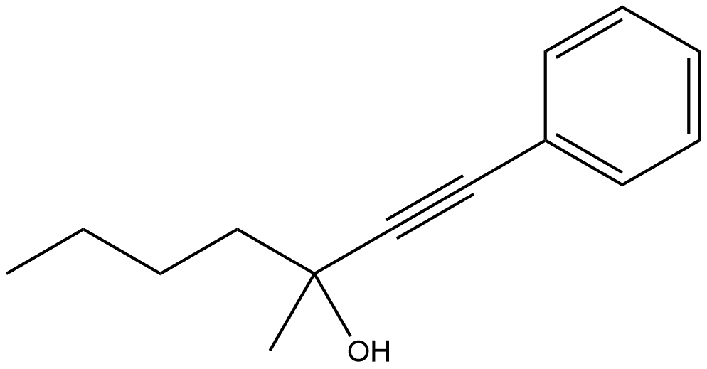 3-Methyl-1-phenyl-1-heptyn-3-ol Struktur