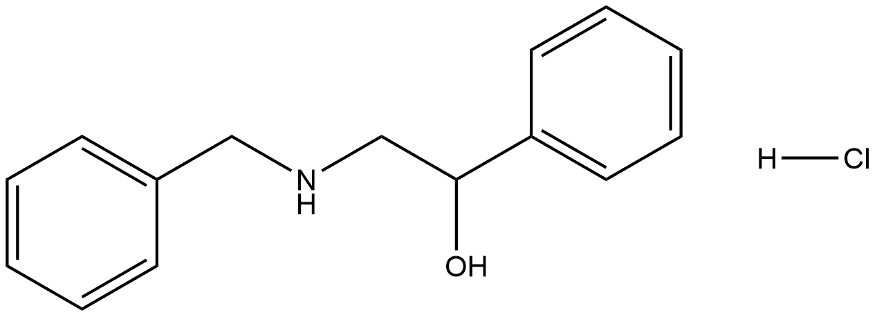 Benzenemethanol, α-[[(phenylmethyl)amino]methyl]-, hydrochloride (1:1) 结构式