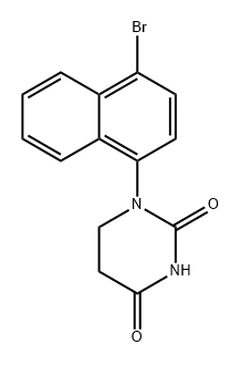 2,4(1H,3H)-Pyrimidinedione, 1-(4-bromo-1-naphthalenyl)dihydro- Struktur