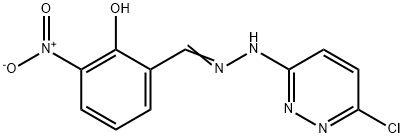 2-{(E)-[2-(6-Chloropyridazin-3-yl)hydrazinylidene]methyl}-6-nitrophenol 结构式