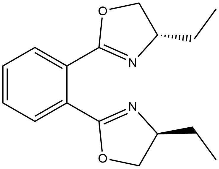 噁唑,2,2′-(1,2-亚苯基)双[4-乙基-4,5-二氢-,(4S,4′S)-,352351-27-0,结构式