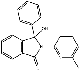 3-Hydroxy-2-(6-methylpyridin-2-yl)-3-phenylisoindolin-1-one Struktur