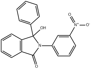3-Hydroxy-2-(3-nitrophenyl)-3-phenylisoindolin-1-one 结构式
