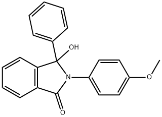 3-Hydroxy-2-(4-methoxyphenyl)-3-phenylisoindolin-1-one 结构式