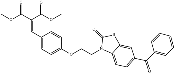 Propanedioic acid, 2-[[4-[2-(6-benzoyl-2-oxo-3(2H)-benzothiazolyl)ethoxy]phenyl]methylene]-, 1,3-dimethyl ester