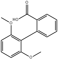 [1,1'-Biphenyl]-2-carboxylic acid, 2',6'-dimethoxy- Structure