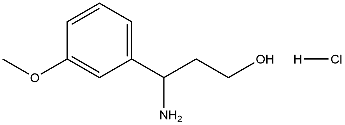 3-amino-3-(3-methoxyphenyl)propan-1-ol hydrochloride Structure