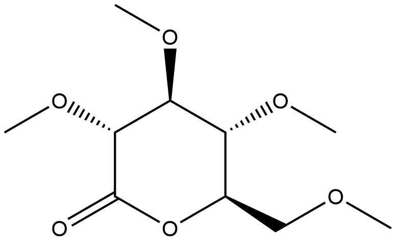 D-Gluconic acid, 2,3,4,6-tetra-O-methyl-, δ-lactone Struktur