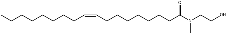 9-Octadecenamide, N-(2-hydroxyethyl)-N-methyl-, (9Z)- 化学構造式