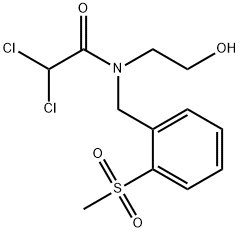 Acetamide, 2,2-dichloro-N-(2-hydroxyethyl)-N-[[2-(methylsulfonyl)phenyl]methyl]- Structure