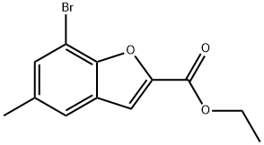 Ethyl 7-bromo-5-methyl-2-benzofurancarboxylate Structure