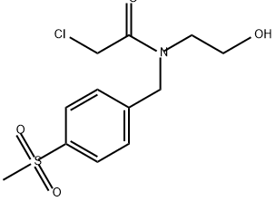 Acetamide, 2-chloro-N-(2-hydroxyethyl)-N-[[4-(methylsulfonyl)phenyl]methyl]- Struktur