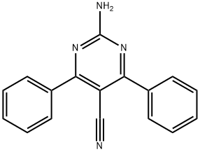 5-Pyrimidinecarbonitrile, 2-amino-4,6-diphenyl- Struktur