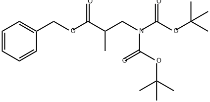 Propanoic acid, 3-[bis[(1,1-dimethylethoxy)carbonyl]amino]-2-methyl-, phenylmethyl ester,357610-26-5,结构式