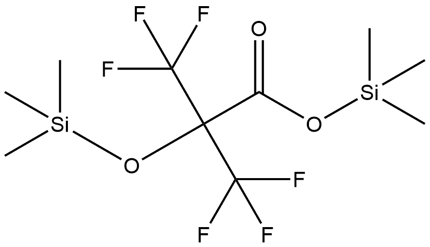 Trimethylsilyl 3,3,3-trifluoro-2-(trifluoromethyl)-2-[(trimethylsilyl)oxy]propanoate (ACI) Struktur