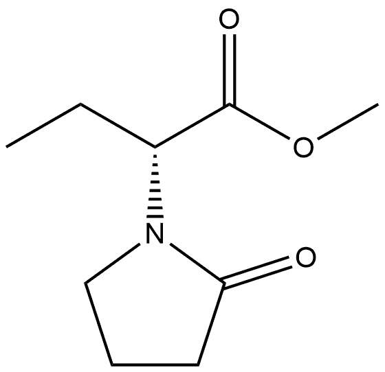 1-Pyrrolidineacetic acid, α-ethyl-2-oxo-, methyl ester, (αR)- Struktur