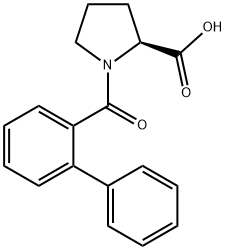 ([1,1'-biphenyl]-2-carbonyl)-L-proline 结构式