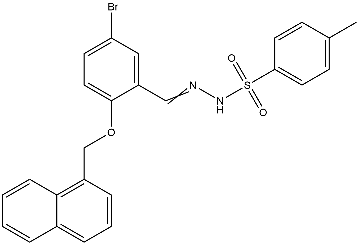 4-Methylbenzenesulfonic acid 2-[[5-bromo-2-(1-naphthalenylmethoxy)phenyl]meth...,359007-23-1,结构式