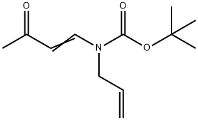 Carbamic acid, N-(3-oxo-1-buten-1-yl)-N-2-propen-1-yl-, 1,1-dimethylethyl ester Struktur