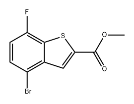 Benzo[b]thiophene-2-carboxylic acid, 4-bromo-7-fluoro-, methyl ester Struktur