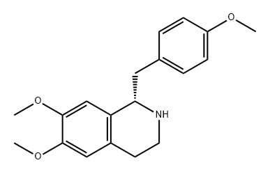 Isoquinoline, 1,2,3,4-tetrahydro-6,7-dimethoxy-1-[(4-methoxyphenyl)methyl]-, (1S)- 化学構造式