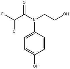 Acetamide, 2,2-dichloro-N-(2-hydroxyethyl)-N-(4-hydroxyphenyl)-,3613-83-0,结构式