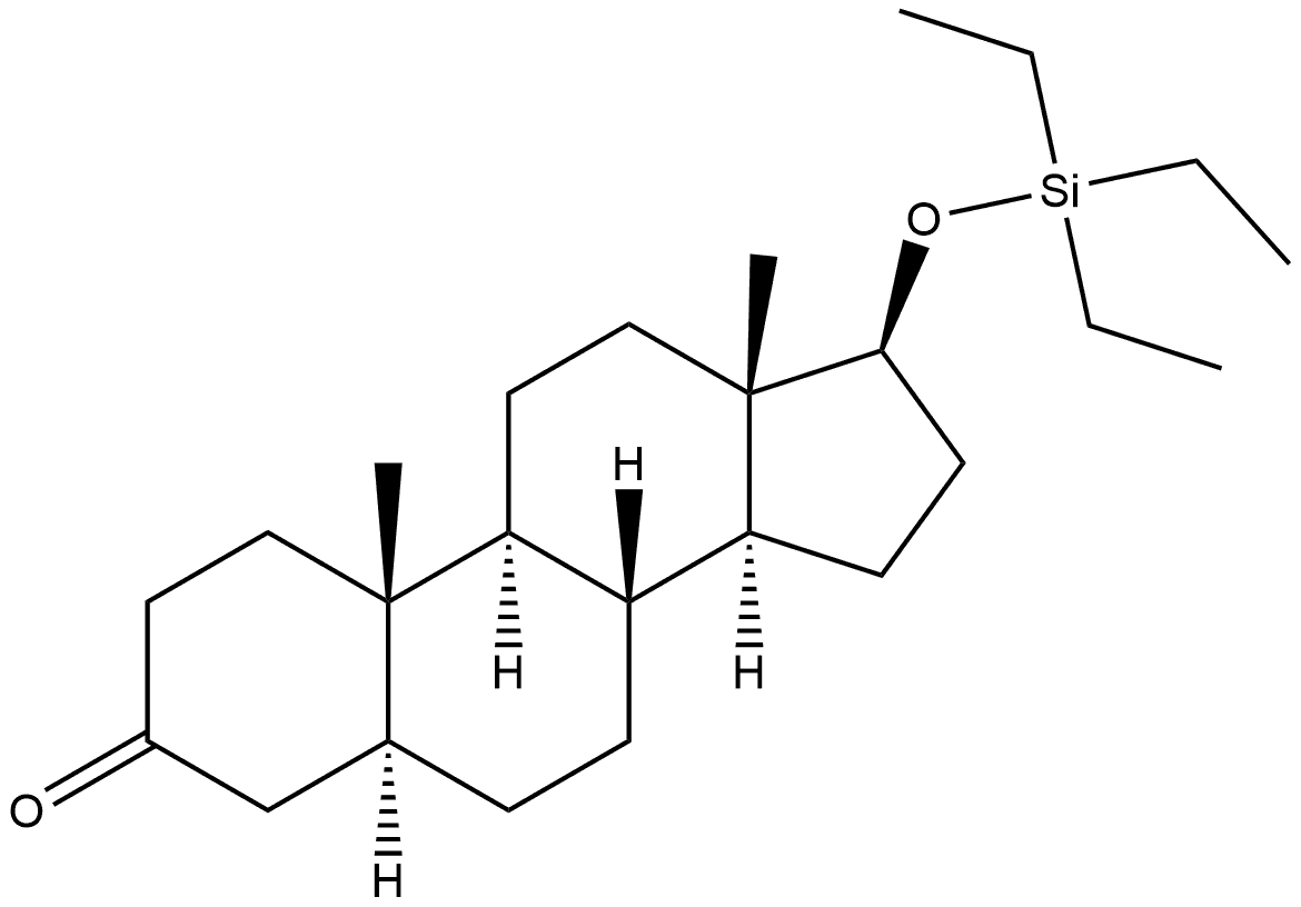 Androstan-3-one, 17-[(triethylsilyl)oxy]-, (5α,17β)- (9CI) 结构式