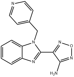 1,2,5-Oxadiazol-3-amine, 4-[1-(4-pyridinylmethyl)-1H-benzimidazol-2-yl]- Structure