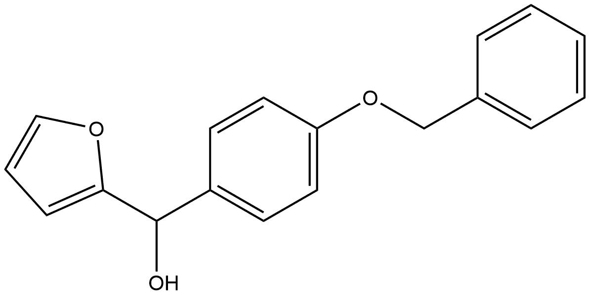 (4-(benzyloxy)phenyl)(furan-2-yl)methanol Structure