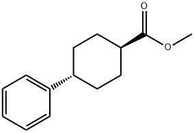 Cyclohexanecarboxylic acid, 4-phenyl-, methyl ester, trans- Structure