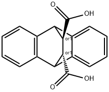 (11R,12R)-9,10-エタノ-9,10-ジヒドロアントラセン-11,12-ジカルボン酸 化学構造式