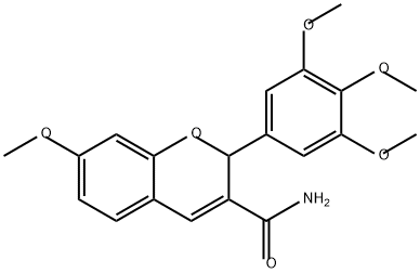 2H-1-Benzopyran-3-carboxamide, 7-methoxy-2-(3,4,5-trimethoxyphenyl)- Structure