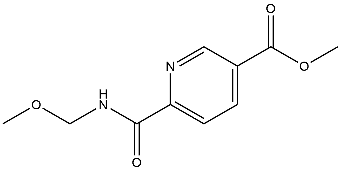 3-Pyridinecarboxylic acid, 6-[(methoxymethylamino)carbonyl]-, methyl ester Structure