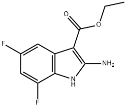 1H-Indole-3-carboxylic acid, 2-amino-5,7-difluoro-, ethyl ester Structure