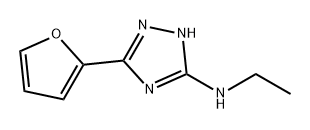 1H-1,2,4-Triazol-5-amine, N-ethyl-3-(2-furanyl)- 结构式