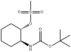 Carbamic acid, N-[(1S,2S)-2-[(methylsulfonyl)oxy]cyclohexyl]-, 1,1-dimethylethyl ester 结构式