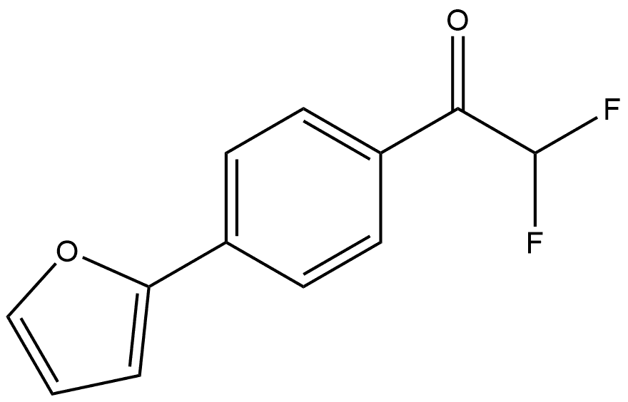 2,2-difluoro-1-(4-(furan-2-yl)phenyl)ethanone Structure