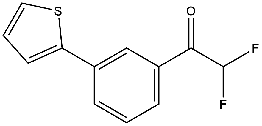 2,2-difluoro-1-(3-(thiophen-2-yl)phenyl)ethanone Struktur