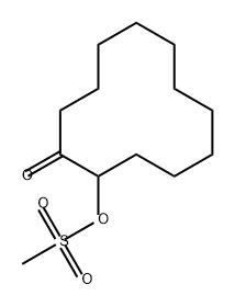 Cyclododecanone, 2-[(methylsulfonyl)oxy]-,3667-85-4,结构式