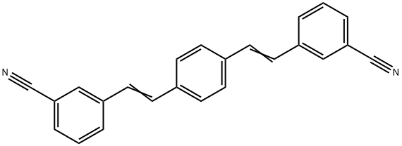 3'-(1,4-Phenylenedi-2,1-ethenediyl)bis-benzonitrile Struktur