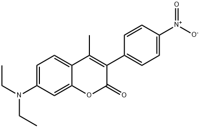 2H-1-Benzopyran-2-one, 7-(diethylamino)-4-methyl-3-(4-nitrophenyl)-,36840-73-0,结构式