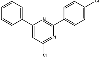 Pyrimidine, 4-chloro-2-(4-chlorophenyl)-6-phenyl- Struktur