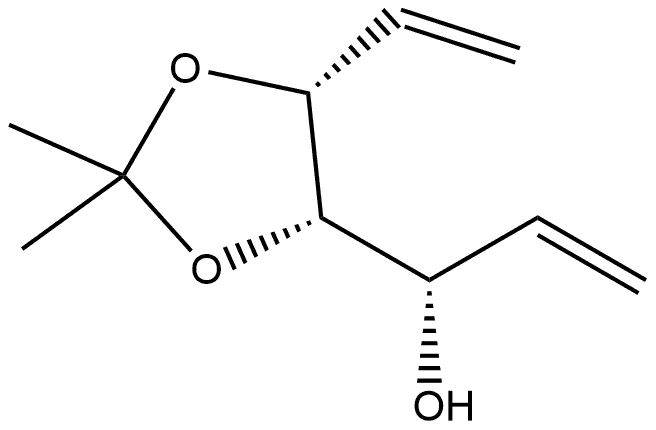 1,3-Dioxolane-4-methanol, α,5-diethenyl-2,2-dimethyl-, (αS,4S,5R)- Structure