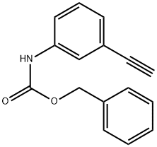 Carbamic acid, N-(3-ethynylphenyl)-, phenylmethyl ester 化学構造式