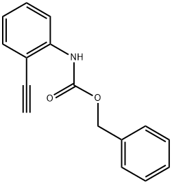 Carbamic acid, N-(2-ethynylphenyl)-, phenylmethyl ester 化学構造式