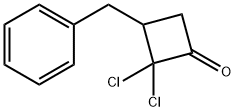 Cyclobutanone, 2,2-dichloro-3-(phenylmethyl)- 化学構造式